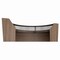 Linea Italia Reception Desk 71 in D X 46 in H, 11.9 ft W X Thermofused Laminate, Walnut, Clear ZUI317 - alternate 5